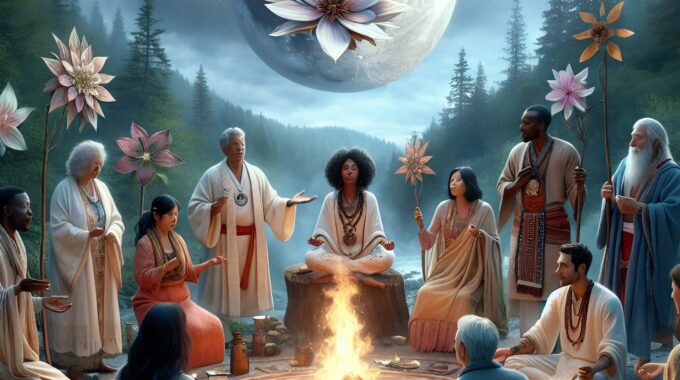 Flower,Full,Moon,In,Sagittarius,Ceremony