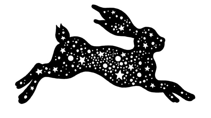 Rabbit,Vector.,Chinese,Bunny.,Moon,Hare.,Easter,Silhouette,Of,Jumping